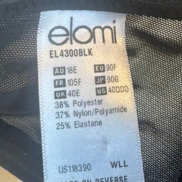 Elomi Smooth Underwire Molded Strapless, black, 40DDD, worn once! - Picture 4 of 4